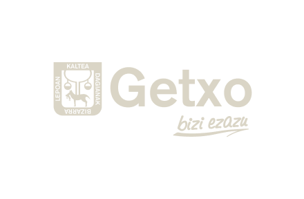 Logotipo de Getxo color beige en png.